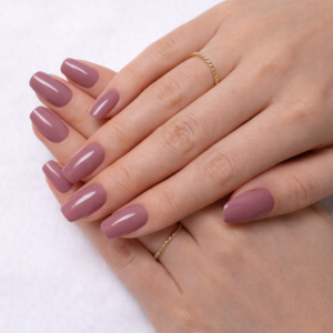 Dusty Mauve Glossy Almond Press-On Nails