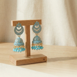 Sky Blue Serenity Jhumkas