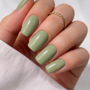 Olive Green Plan Nail Set